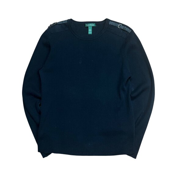 Lauren Ralph Lauren Sweaters - Lauren Ralph Lauren Ribbed Military Sweatshirt - XL